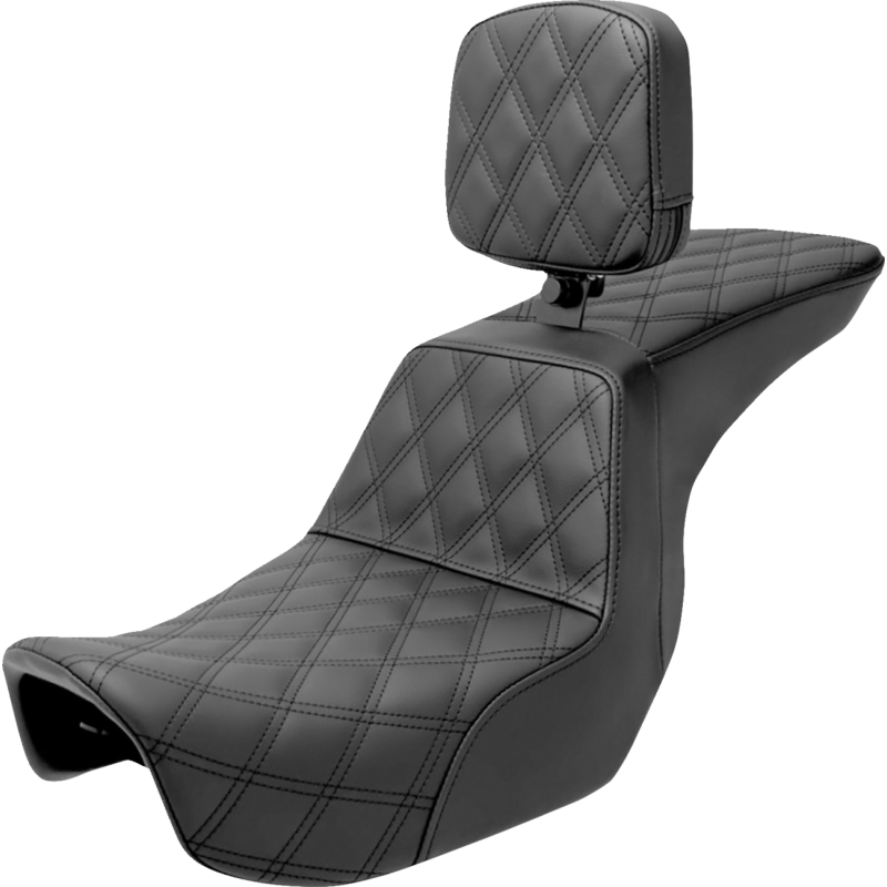 SADDLEMEN TOUR STEP-UP SEAT - BACKREST - LAT STITCH - DYNA '06-'17 806-04-195BR