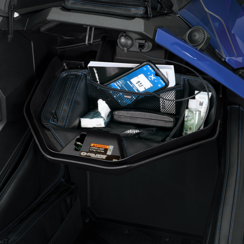 SHOW CHROME GLOVE BOX ORGANIZER BLUE H44-8BLUE