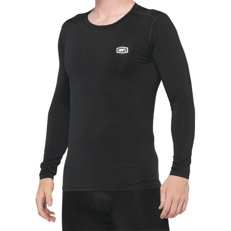 100% BASECAMP LONG SLEEVE BASE LAYER BLACK MD 40045-00001