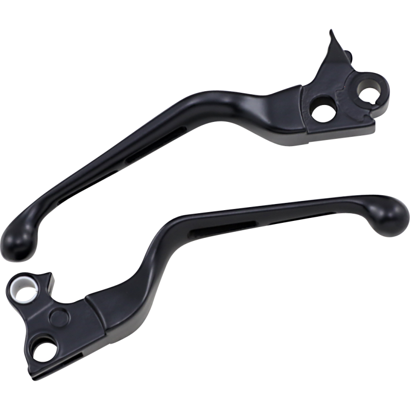 DRAG SPECIALTIES 96-17 B/T SLOTTED BLACK LEVER SET 0610-0142