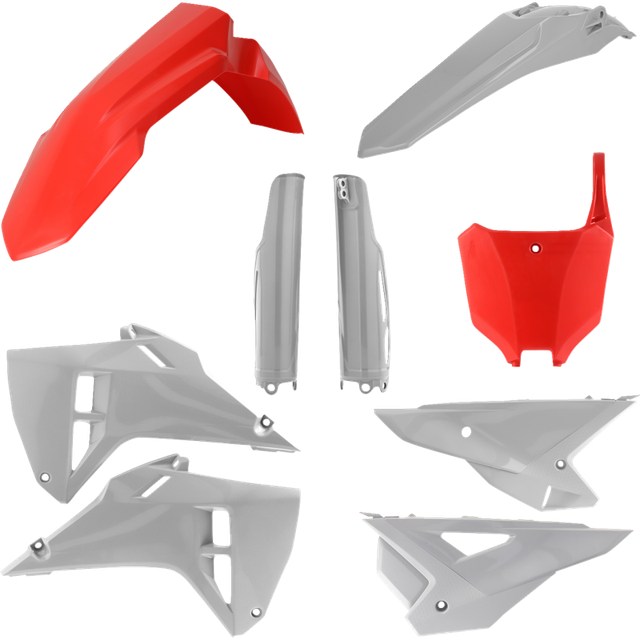 ACERBIS PLASTIC KIT- FULL CRF250R/RX, CRF450R/RX:25 RED/GRAY 2985981010