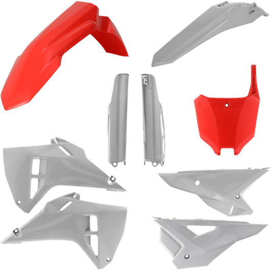 ACERBIS PLASTIC KIT- FULL CRF250R/RX, CRF450R/RX:25 RED/GRAY 2985981010