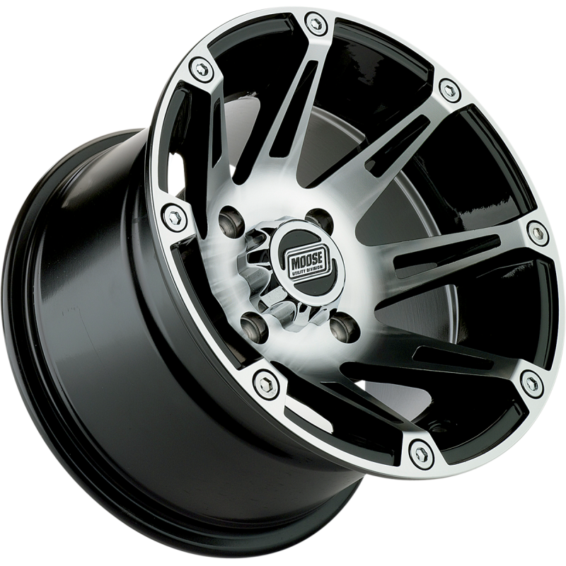 MOOSE UTILITY DIVISION TYPE 387X 12X8 4/156 4+4 MACHINED W/BLK 387MO128156BW4