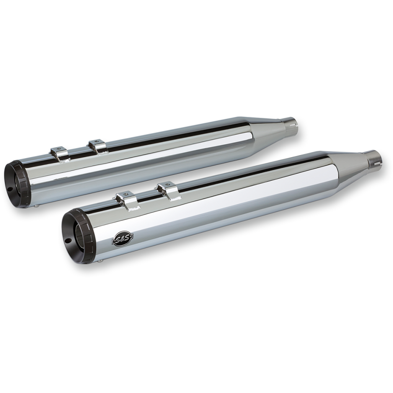 S&S CYCLE MUFFLERS,GRAND NATI E/CAPS,4",CHR 2017-'19 M8 FLHT 550-0693