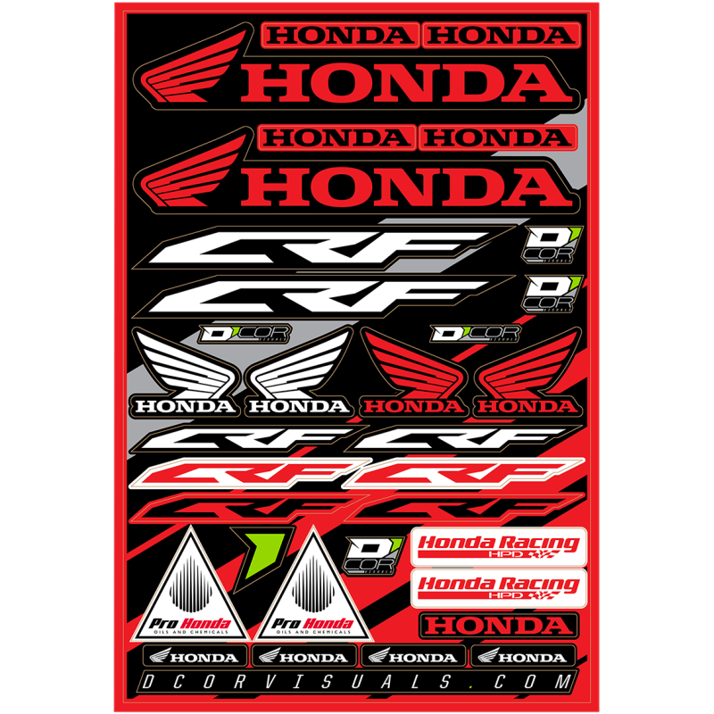 D'COR VISUALS DECAL SHEET HONDA 40-10-100