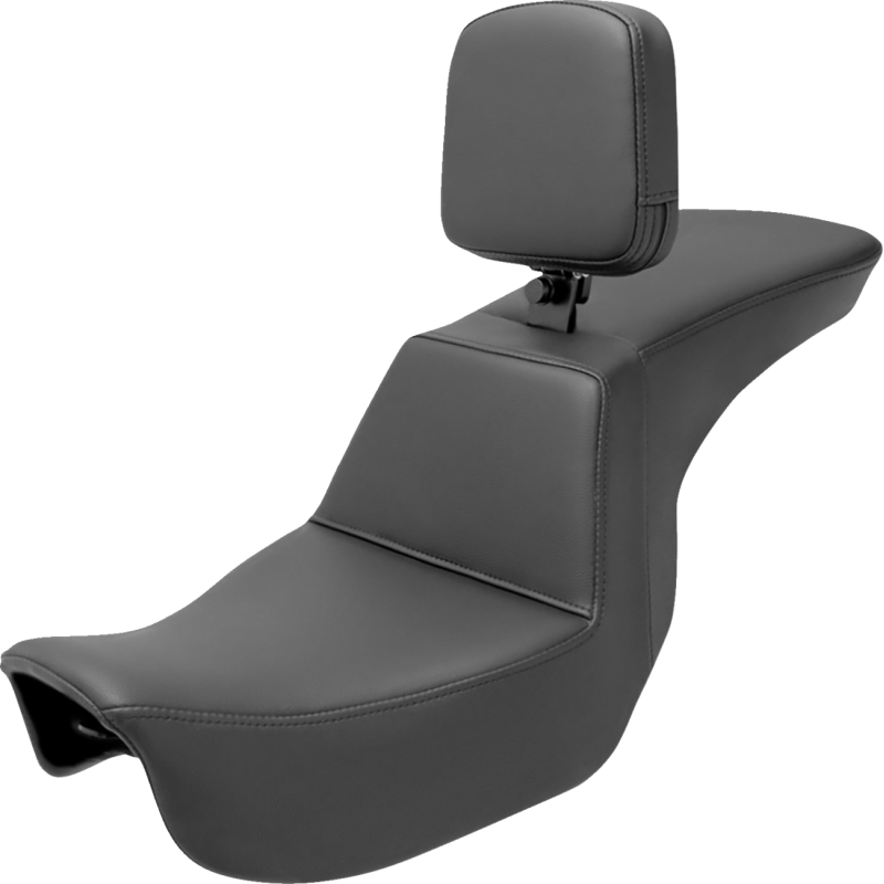 SADDLEMEN TOUR STEP-UP SEAT - RIDER BACKREST - PLAIN - DYNA '06-'17 806-04-194BR