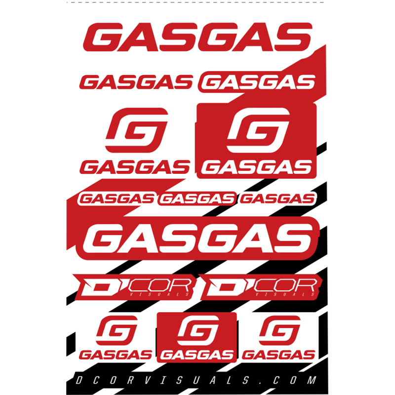 D'COR VISUALS DCOR GASGAS DECAL SHEET 40-65-100