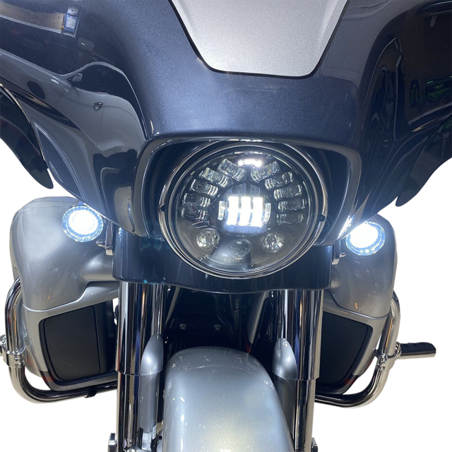 CUSTOM DYNAMICS HEADLAMP 7"ADPTV CHR IND PB-7A-IND-C