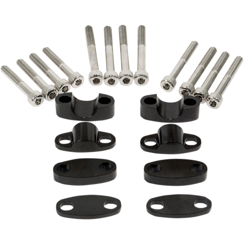 EMGO RISER KIT H/BAR 7/8 BLACK 23-09371