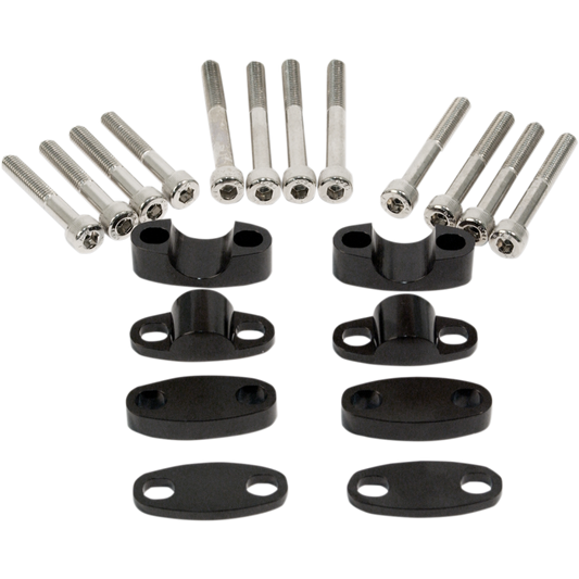 EMGO RISER KIT H/BAR 7/8 BLACK 23-09371
