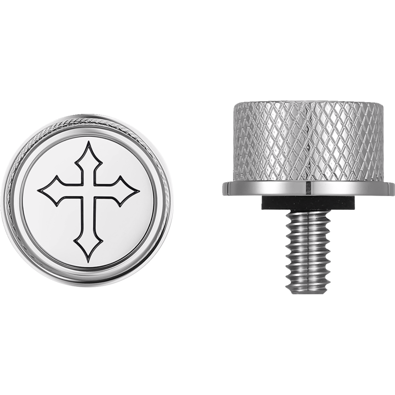 FIGURATI DESIGNS SEAT SCREW SILVER WITH 3M CROSS INSERT FD41-SEAT_SCREW-SS