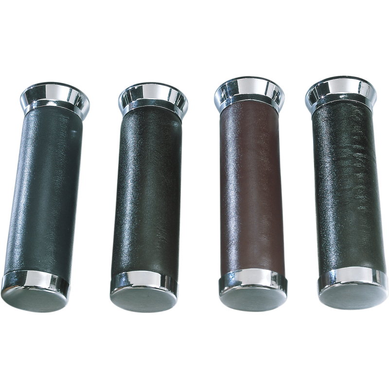 PARTS UNLIMITED 88-00 GL BLACK LEATHER GRIPS (PR) DS-243263