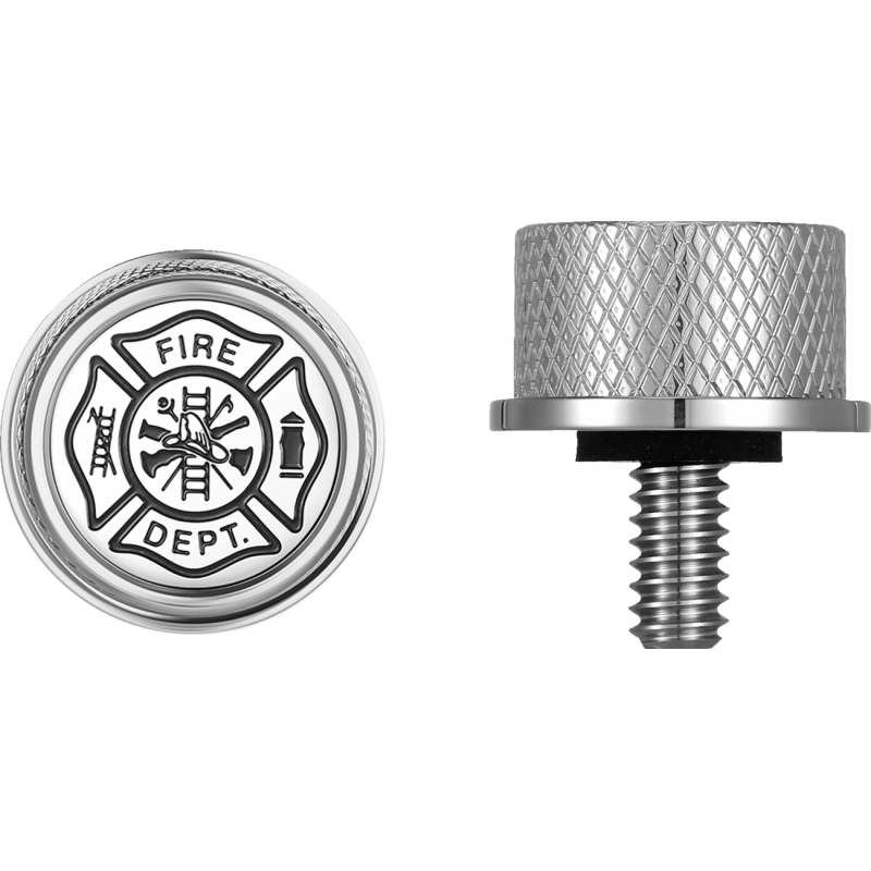 FIGURATI DESIGNS SEAT SCREW WITH SILVER 3M MALTESE CROSS-FIRE INSERT FD74-SEAT_SCREW-SS
