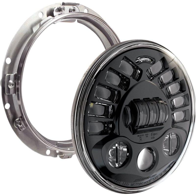 CUSTOM DYNAMICS HEADLIGHT PB ADPT 7" BLK PB-7A-13-B