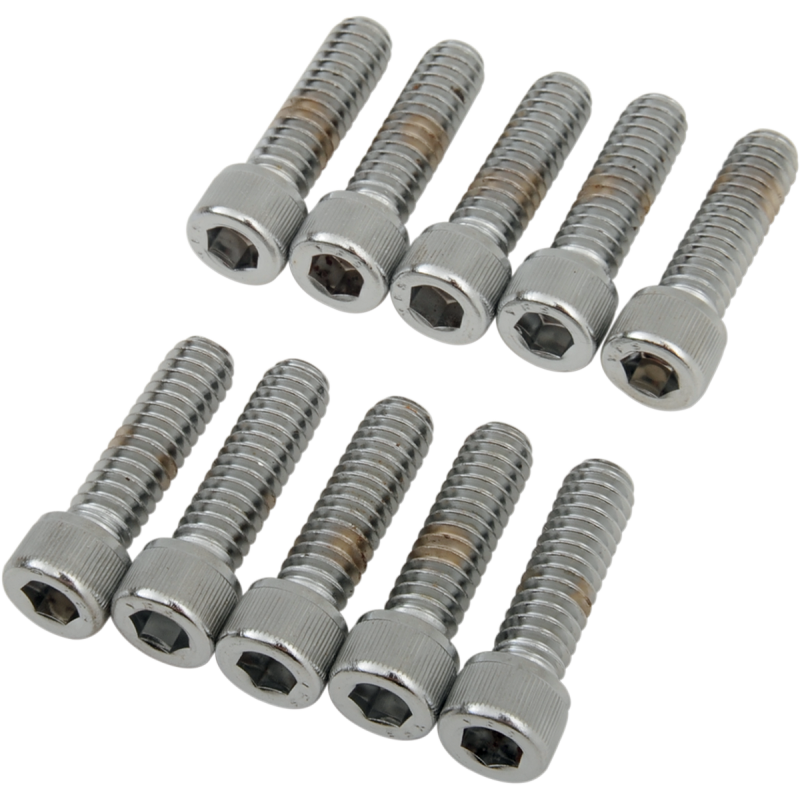 DRAG SPECIALTIES 1/4-20*7/8 ALLEN BOLTS(10) CY-CHROME MPB180