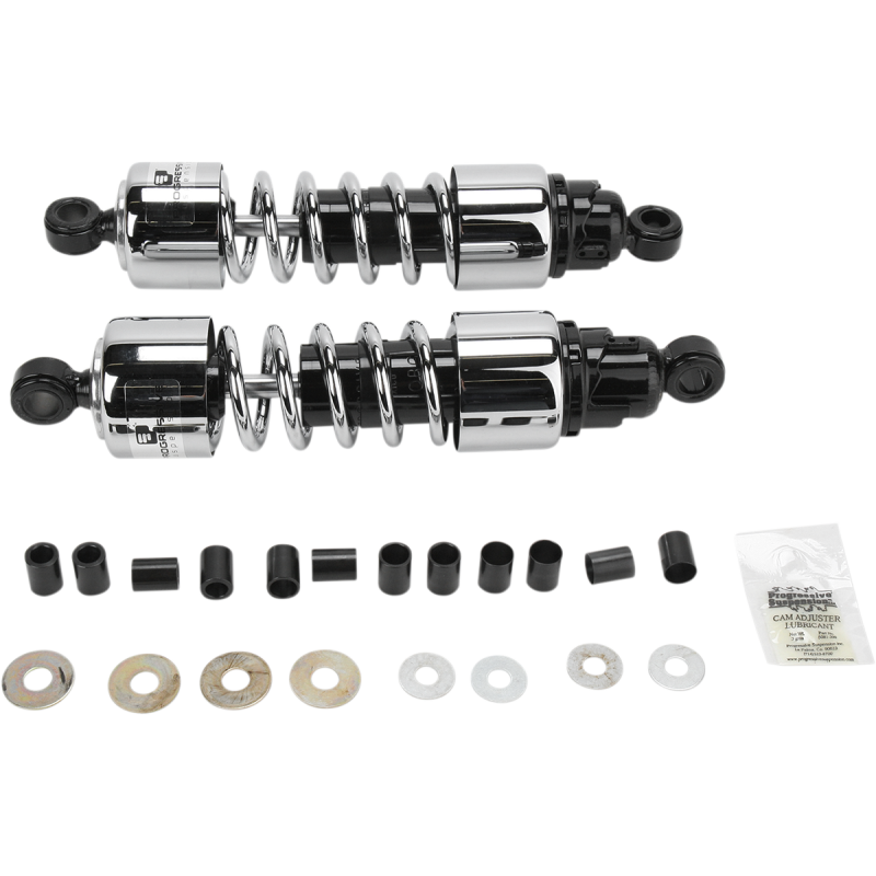 PROGRESSIVE SUSPENSION 12.5" CHROME CRUISER 412-SERIES SHOCKS 412-4209C