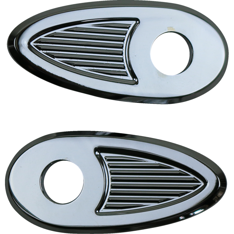 KODLIN FENDER STRUTS REAR INDICATOR ADAPTOR / COVER PLATE CHROME K68485