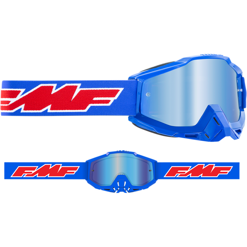 FMF FMF POWERBOMB YOUTH GOGGLE ROCKET BLUE - MIRROR BLUE LENS F-50048-00002