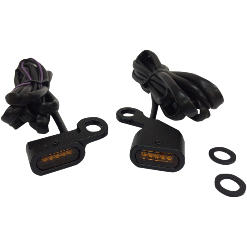 DRAG SPECIALTIES 96-14 S/TAIL LED H/B  MRKR LIGHTS BLK AMBR PR L22-0230MBAE