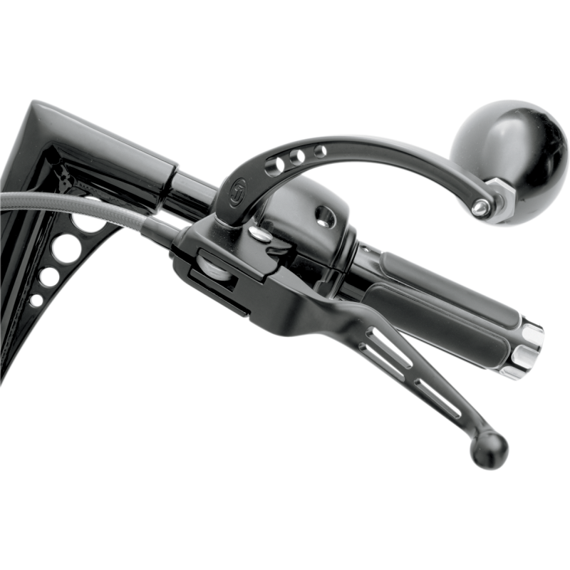 DRAG SPECIALTIES 96-17 B/T SLOTTED BLACK LEVER SET 0610-0142