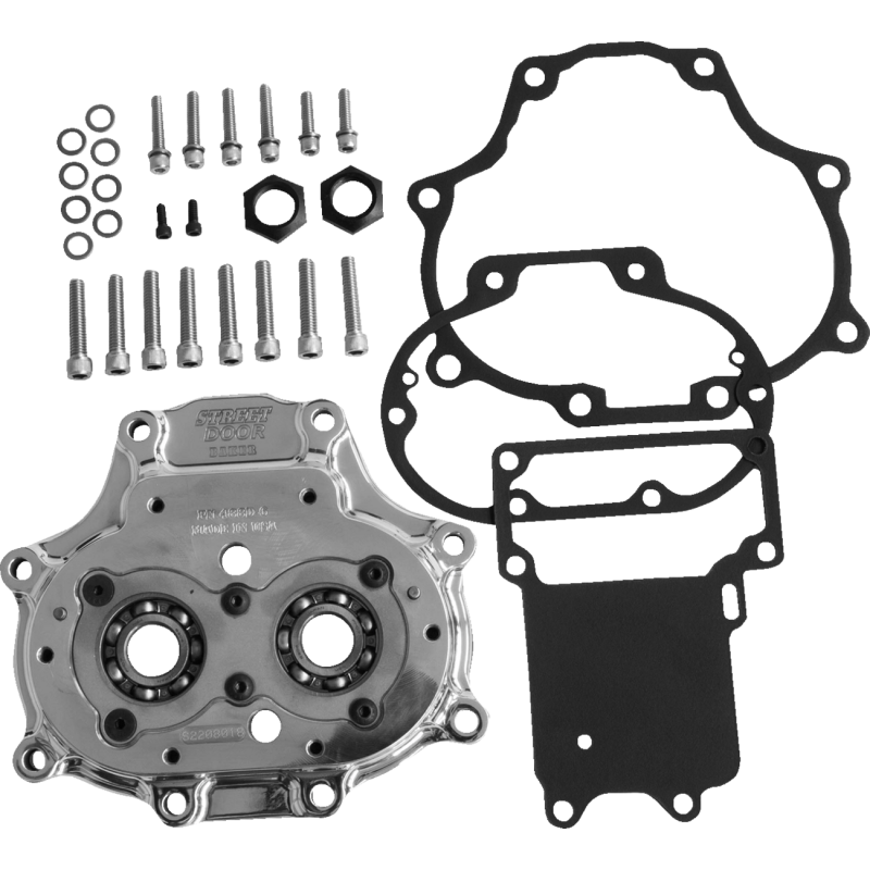BAKER DRIVETRAIN STREET DOOR ASSEMBLY, POLISH, 2006-UP DYNA, 2007-UP BIG TWIN 48902-6