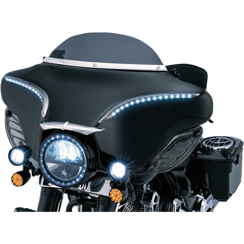 KURYAKYN 99-13 FLHT/X WINDSHIELD TRIM CHR EA PN 1310 KUR1310