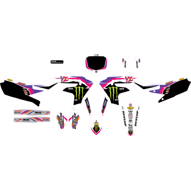 D'COR VISUALS CMPLT KIT 93 MEY RETRO STAR - YZF 250 (19-23) BLK BG 20-50-405