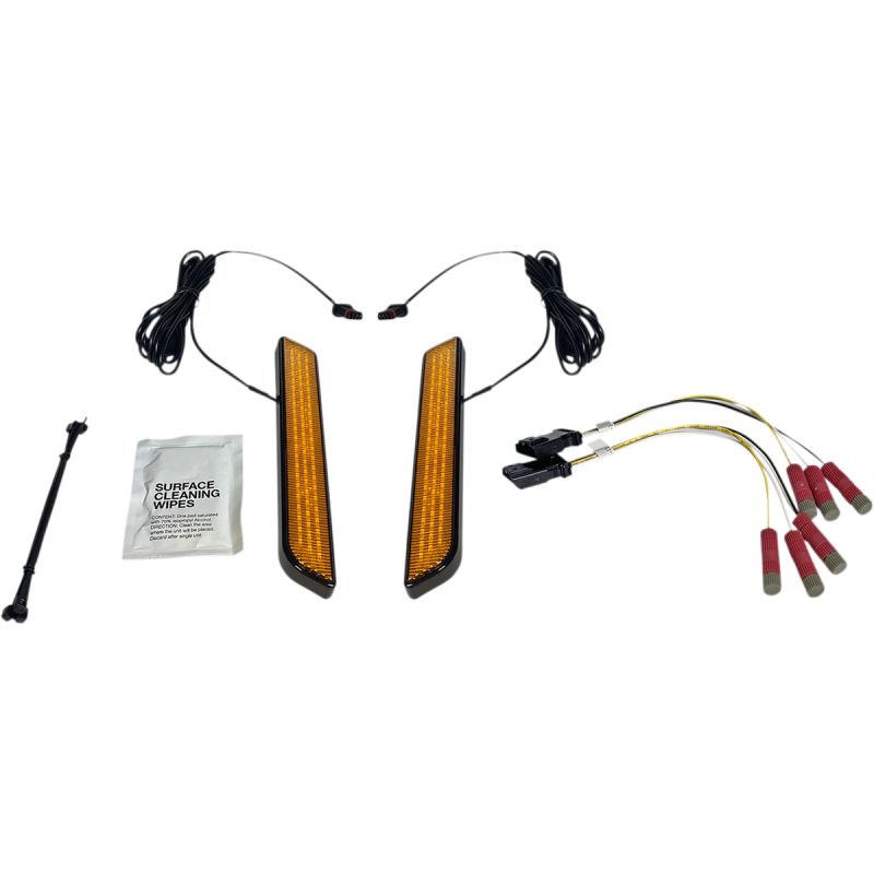 CUSTOM DYNAMICS LIGHT LED FORK AMB BLK CD-FORK-UNV-AB
