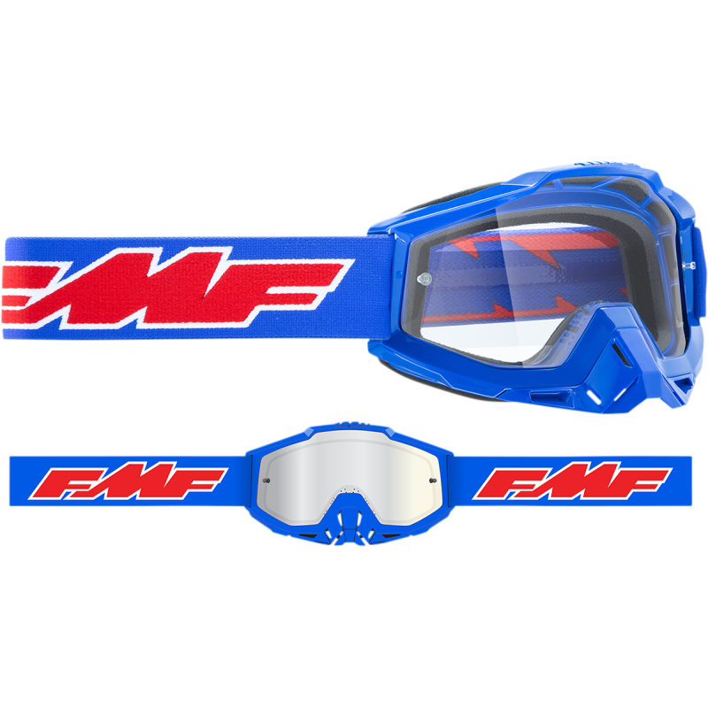 FMF FMF POWERBOMB YOUTH GOGGLE ROCKET BLUE - CLEAR LENS F-50047-00002