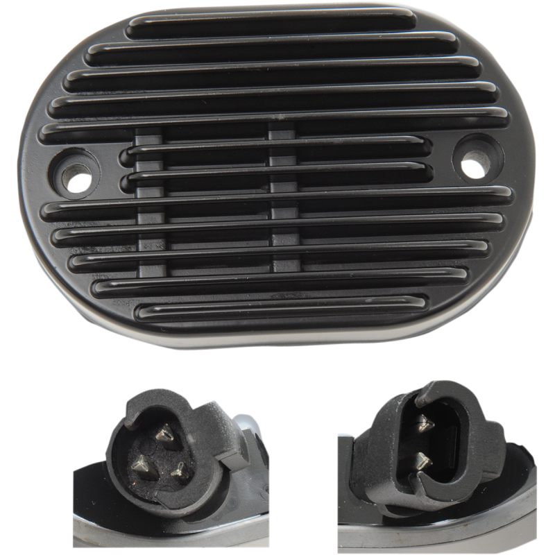 DRAG SPECIALTIES 08-10 FXST,FLST,FXCW BLK VOLT REGULATOR 2112-0810