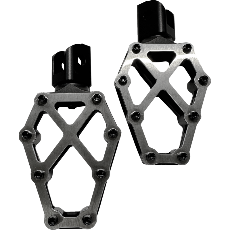 KODLIN NXL FOOTPEGS W/STAINLESS TOP BLACK K73255