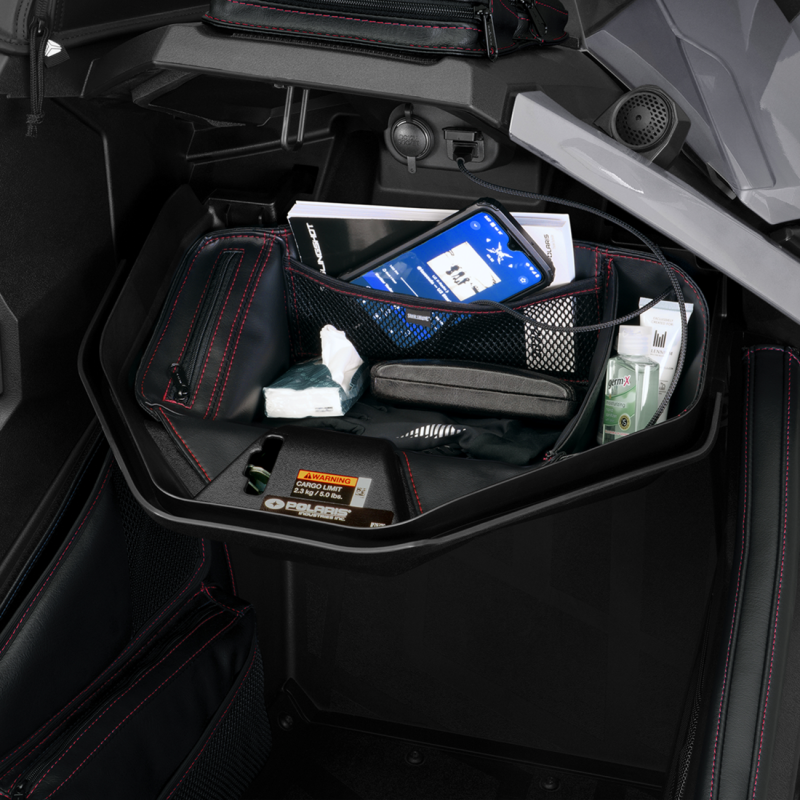 SHOW CHROME GLOVE BOX ORGANIZER RED H44-8RED