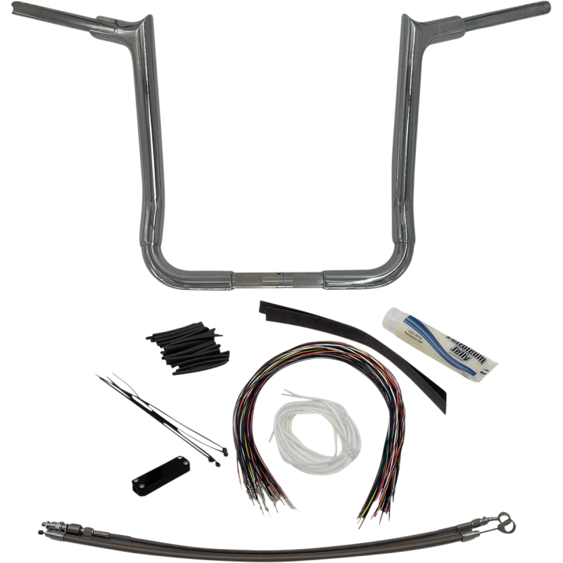 FAT BAGGERS INC HANDLEBAR KIT - POINTED TOP - 16" - CHROME 809116