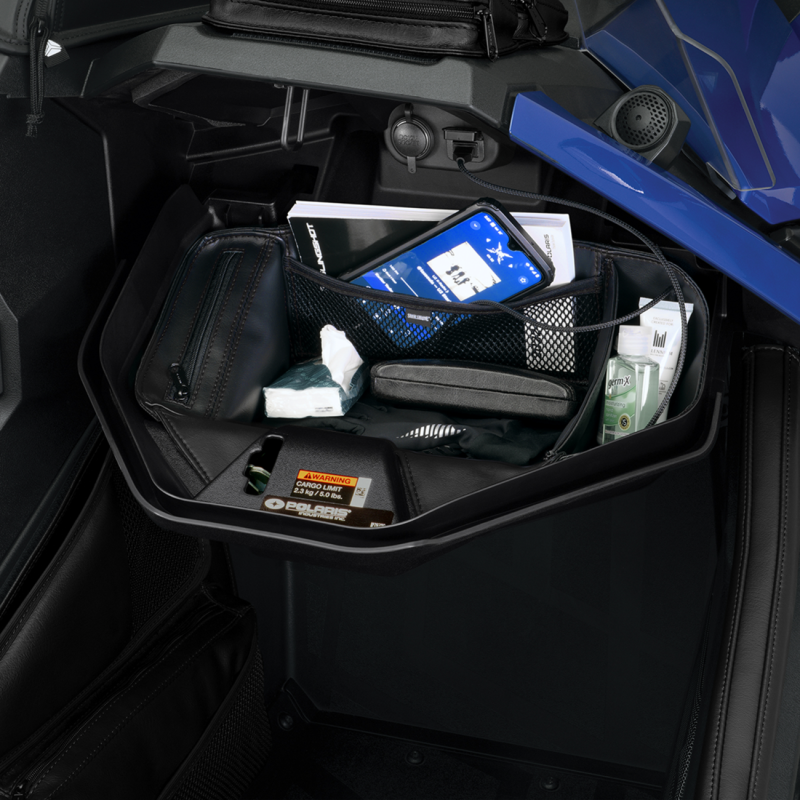 SHOW CHROME GLOVE BOX ORGANIZER BLACK H44-8BK
