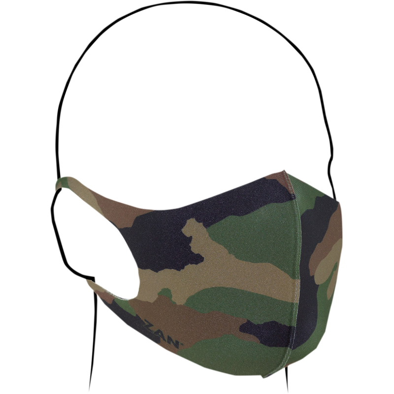 ZAN HEADGEAR LIGHTWEIGHT FACE MASK 2-PACK WOODLAND CAMO BLACK FMLW118