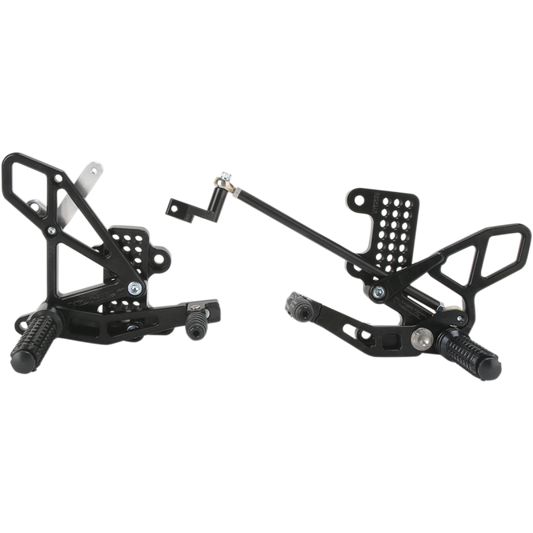 VORTEX 07-15 CBR600RR REARSETS BLACK V2 RS265K