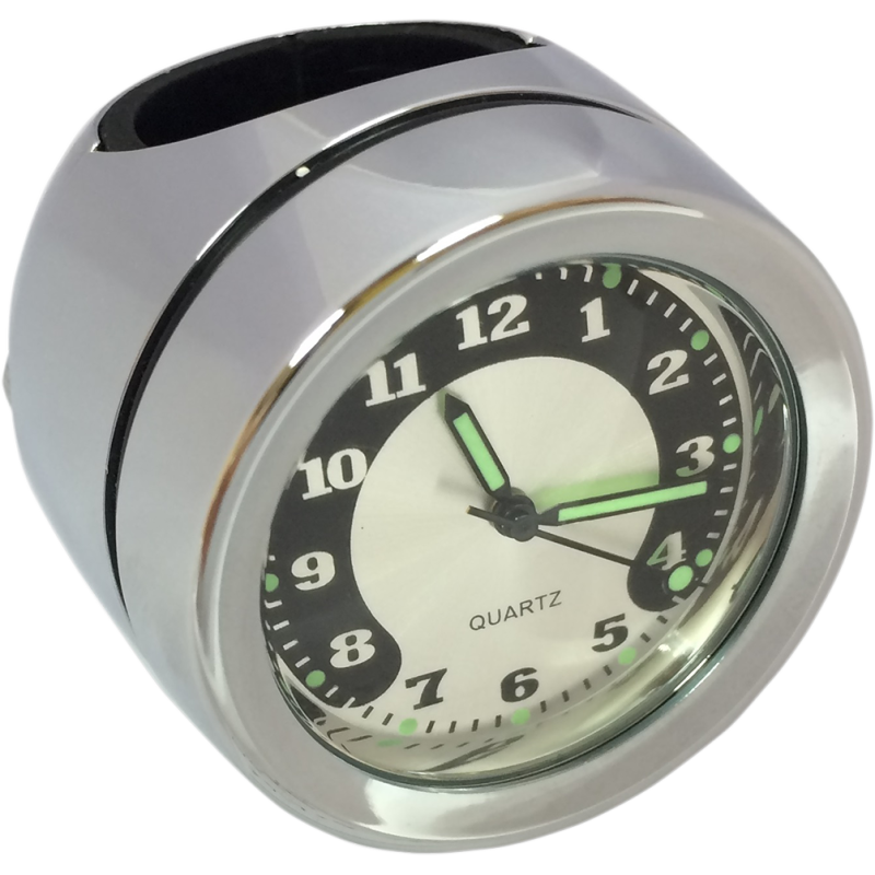 DRAG SPECIALTIES CLOCK CHR 1" BAR O91-6821N