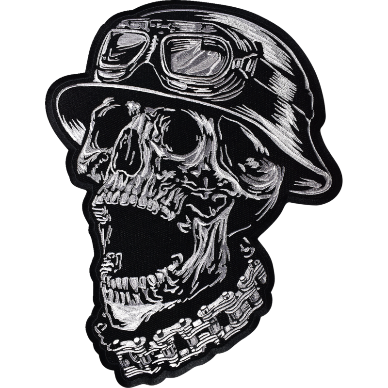 LETHAL THREAT FTW HELMET SKULL EMBROIDERED PATCH - LARGE LT30245