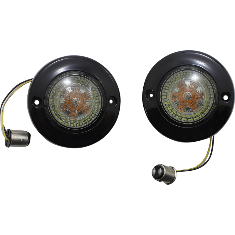 CUSTOM DYNAMICS TURNSIGNAL PB W/D-RING BK PB-FB-AW-1157BS