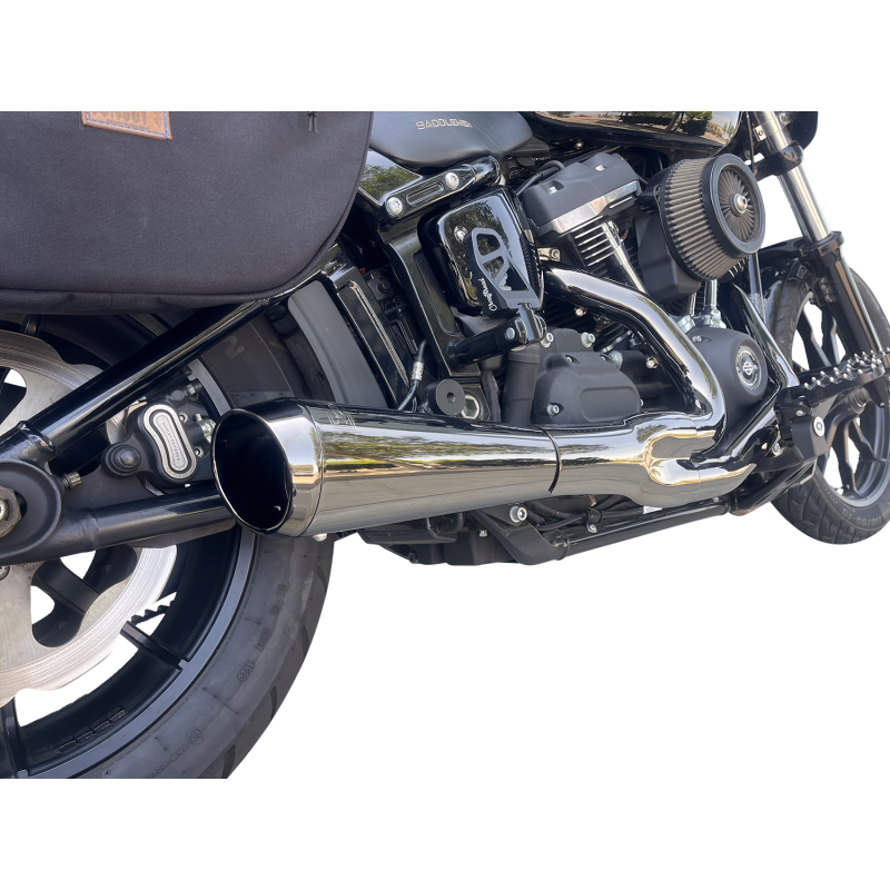 BASSANI XHAUST END CAP SLASH CUT BK CHR BESMS2MC