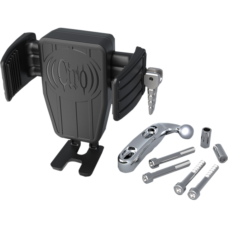 CIRO LLC WIRELESS CHARGE PHONE HOLDLER - PERCH MOUNT - CHROME 52310