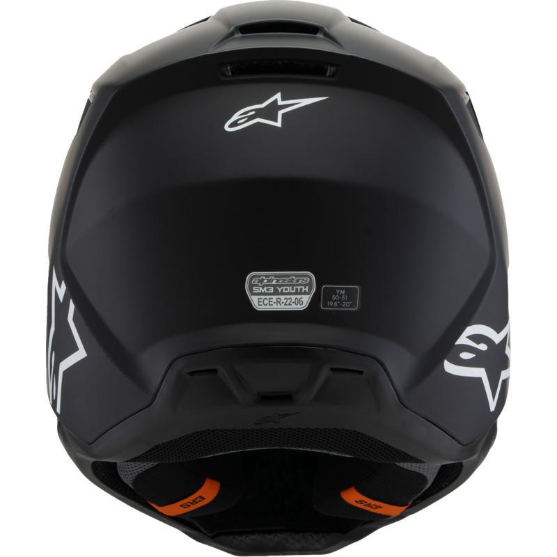ALPINESTARS HELMET SM3 YTH SOLID MTTE BK M ECE06 8302425-110-YM