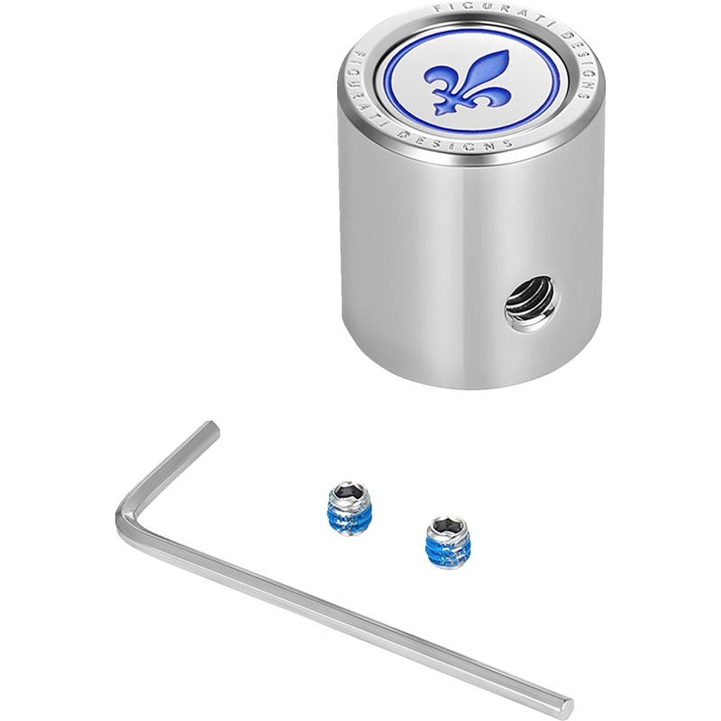 FIGURATI DESIGNS BLUE FLEUR-DE-LIS SHIFTER COVER SILVER FD05-HTSC-SS