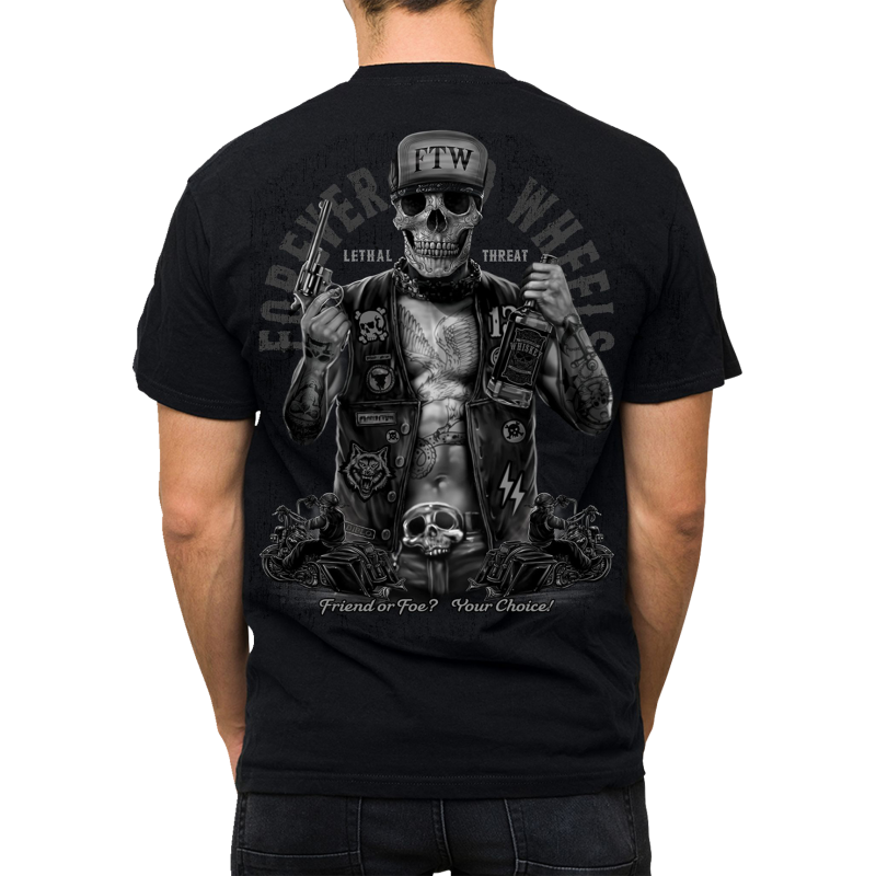 LETHAL THREAT TEE FRIENDORFOE BLK 2X LT20904XXL