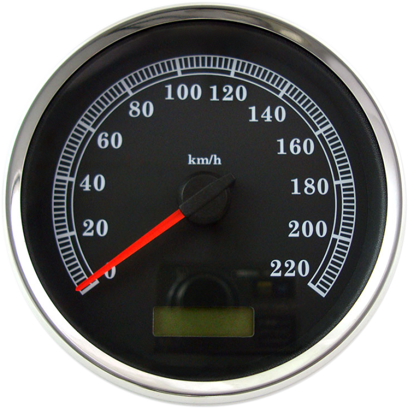 DRAG SPECIALTIES SPEEDOMETER BLK KPH 5" 83105B