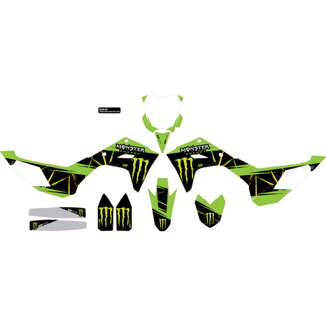 D'COR VISUALS CMPLT KIT MONSTER ENERGY SLASH - K 450 (24) WHT BG 20-20-137