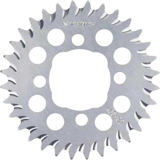 VORTEX SPROCKET VORTEX ALUM REAR 420-32 TOOTH SLVR 405-32