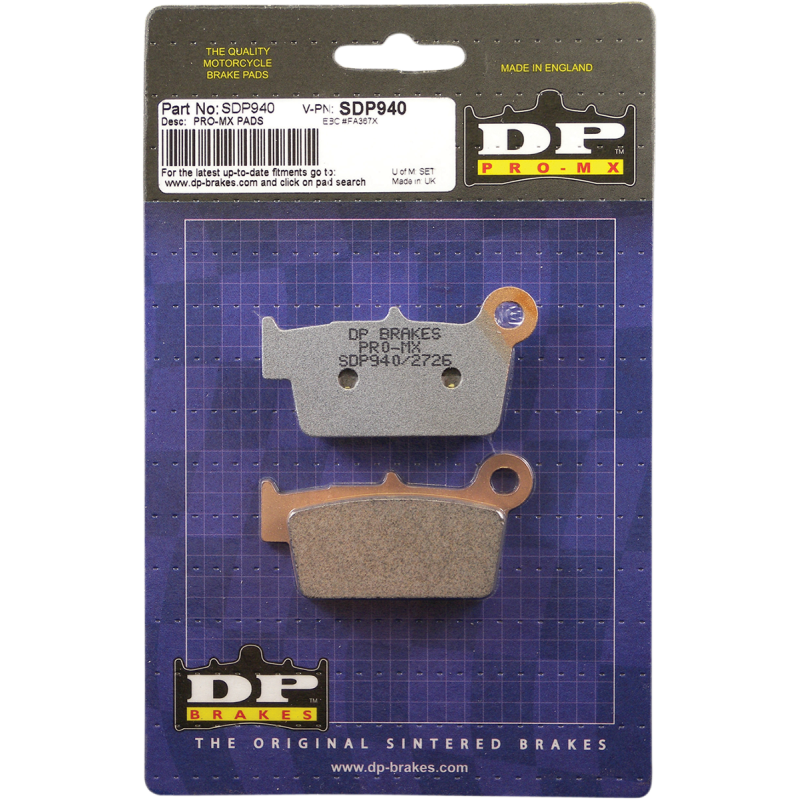 DP BRAKES SDP940MX PRO-MX COMPOUND BRAKE PAD SET SDP940MX
