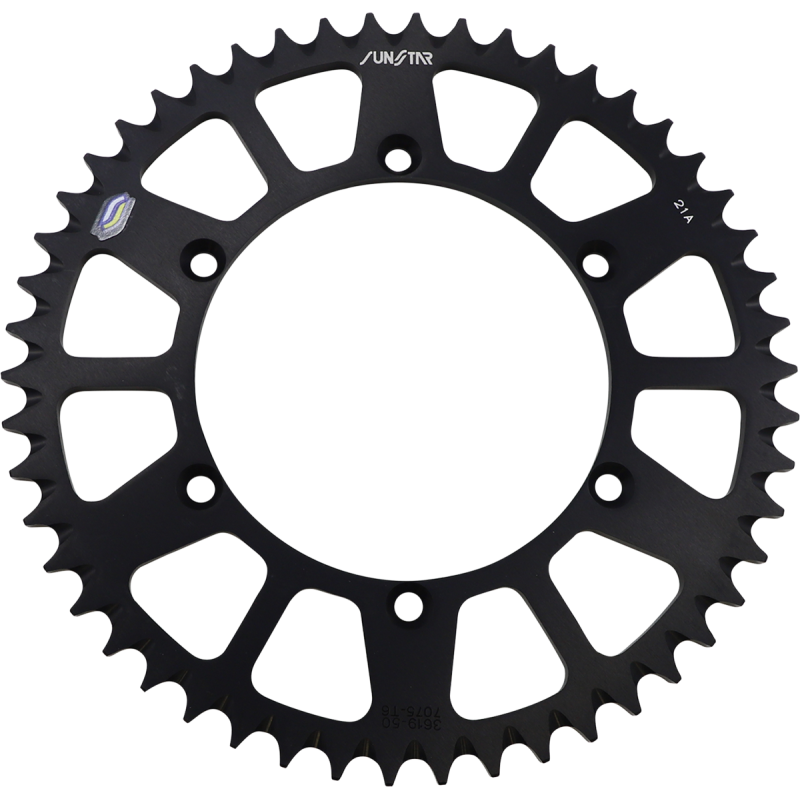 SUNSTAR SPROCKETS 520-50T ALUMINUM REAR SPROCKET BLACK 5-361950BK