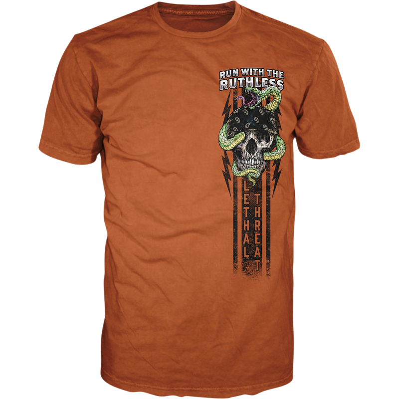 LETHAL THREAT TEE RUNRUTHLESS ORG XL LT20897XL